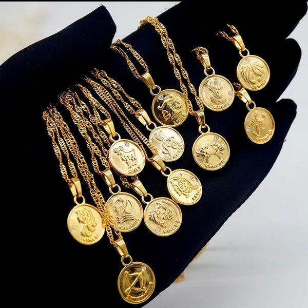 Zodiac sign necklace
